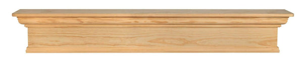 Shelf Fireplace Shelf - 60" Classic Unfinished Pine Wood Mantel Shelf HomeRoots
