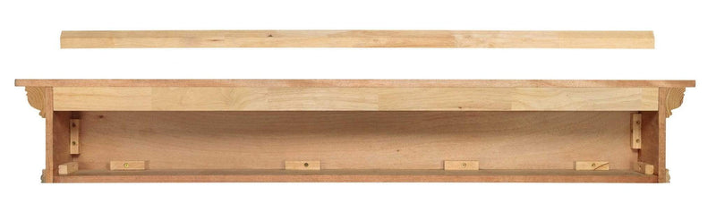 Shelf Fireplace Shelf - 60" Classic Unfinished Pine Wood Mantel Shelf HomeRoots