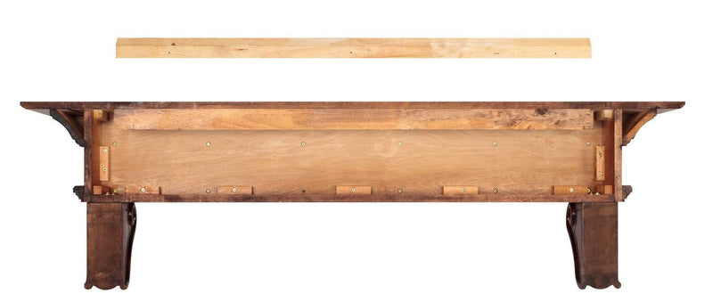 Shelf Fireplace Shelf - 60" Exemplary Cherry Rustic Distressed Mantel Shelf HomeRoots