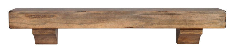 Shelf Fireplace Shelf - 60" Sophisticated Dune Rustic Distressed Pine Wood Mantel Shelf HomeRoots