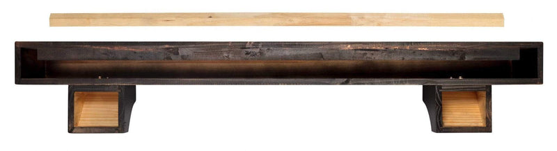 Shelf Fireplace Shelf - 60" Sophisticated Espresso Rustic Distressed Pine Wood Mantel Shelf HomeRoots