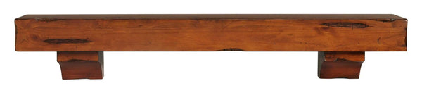 Shelf Fireplace Shelf - 72" Modern Rustic Medium Distressed Pine Wood Mantel Shelf HomeRoots