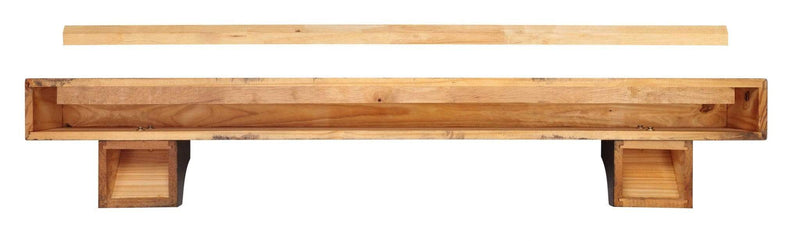 Shelf Fireplace Shelf - 72" Modern Rustic Medium Distressed Pine Wood Mantel Shelf HomeRoots