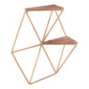 Shelf Gold Shelf - 21.5" X 7.5" X 19.3" Gold Triangles Shelf HomeRoots