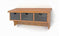 Shelf Shelf with Drawer - 11" x 33" x 14.5" Brown, Rustic Wooden, 3 Drawers - Wall Shelf HomeRoots