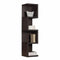 Shelf Wall Shelf Unit - 14" X 14" X 59" Espresso Wood Veneer (PU Paper) Bookcase - Large S Shelf HomeRoots