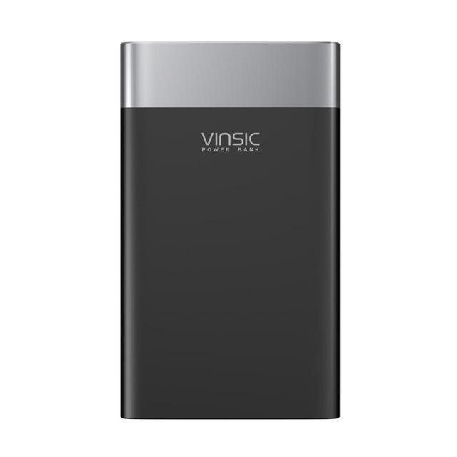 (Ship from Russia) Vinsic P3 20000mAh Quick Charge 3.0 Power Bank QC.3.0 Type-C External Battery Charger for iPhone X Samsung S9-China-Black Color-JadeMoghul Inc.