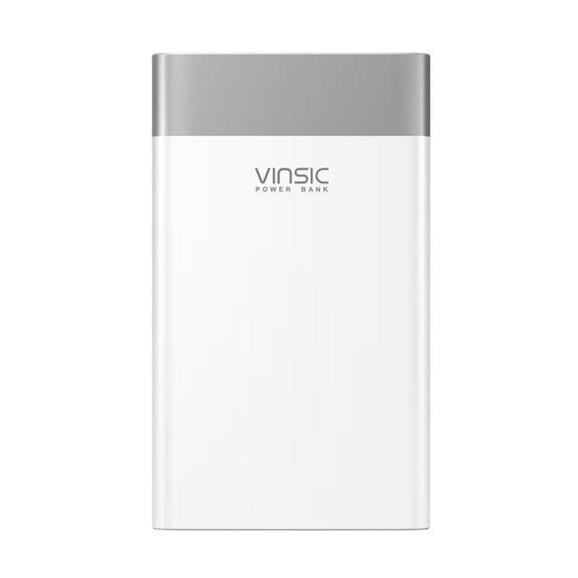 (Ship from Russia) Vinsic P3 20000mAh Quick Charge 3.0 Power Bank QC.3.0 Type-C External Battery Charger for iPhone X Samsung S9-China-White Color-JadeMoghul Inc.