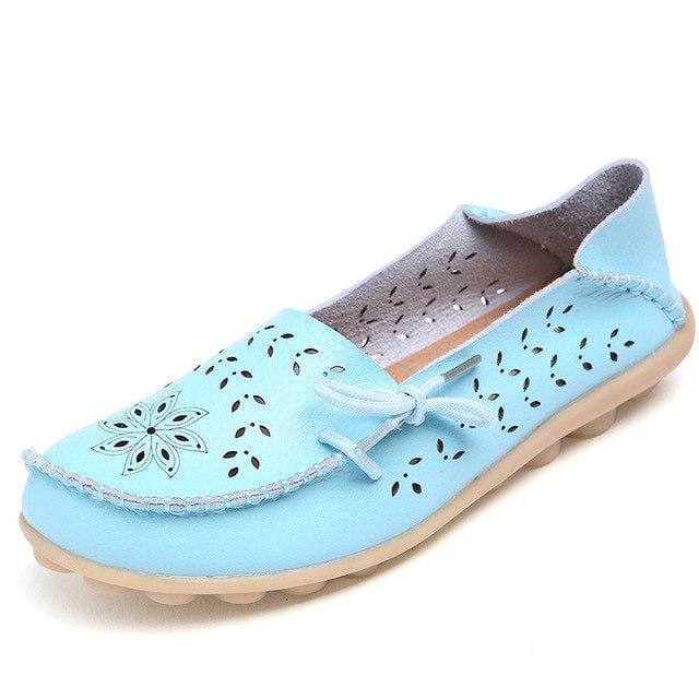 Shoes Woman 2018 Fashion Sneakers Woman Flats Loafers Round Toe Comfortable ballet Flats ladies shoes 13 Colors tenis feminino-Sky Blue-6-JadeMoghul Inc.