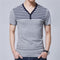 Short Sleeve Polo Shirt-6617 Grey-M-JadeMoghul Inc.