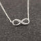 Shuangshuo Tiny Infinity Crystal Pendant Necklaces for Women Choker Lucky Number Eight Geometric Silver Long Chain Necklace-Gold-color-JadeMoghul Inc.