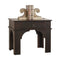 Side and End Tables Rectangular Wooden End Table With Ring Pull Drawer, Antique Espresso Brown Benzara