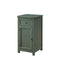 Side and End Tables Solid Wood One Drawer And One Door Side Table with Metal Knobs, Green Benzara