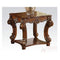 Side and End Tables Square Top End Table With Scrolled Leg And Bottom Shelf, Cherry Brown Benzara