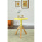 Transitional Style Round Wooden End Table with Tripod Legs, Brown and Yellow