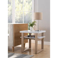 Side & End Tables Two Tone Wooden End Table With Drawer, White And Brown Benzara