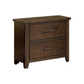 Side Tables and End Tables Ribeira Traditional Night Stand End Table In Dark Walnut Finish Benzara