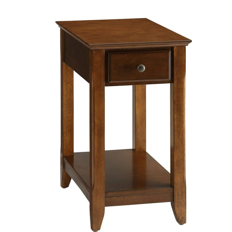 Side Tables and End Tables Smart Looking Side Table, Walnut Brown Benzara