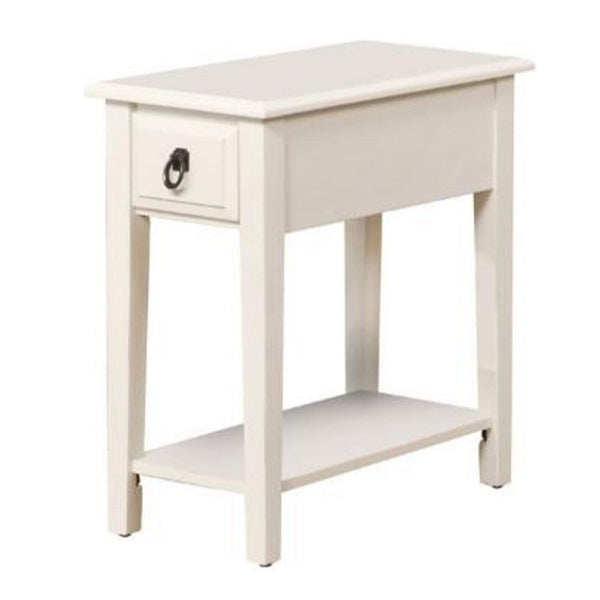 Side Tables and End Tables Smart Looking Side Table, White Benzara