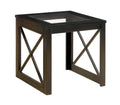 Side Tables and End Tables Sonya Contemporary End Table, Black Finish Benzara