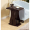 Side Tables and End Tables Sophisticated Contemporary Style Chairside Table, Brown Cocoa` Benzara