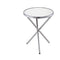 Side Tables and End Tables Sophisticated Side Table, Mirror & Chrome Benzara