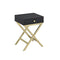 Stylish Side Table, Black & Gold