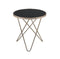 Valora End Table, Black Glass & Champagne