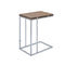 Side Tables and End Tables Vogue Side Table, Weathered Oak & Chrome Benzara