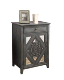 Side Tables and End Tables Voguish Side Table, Antique Gray-Blue Benzara