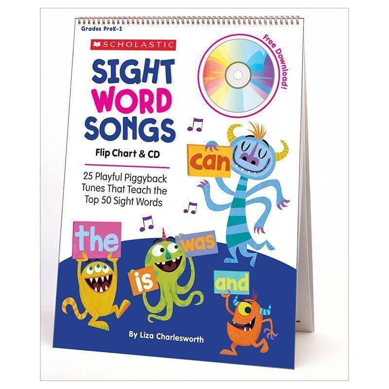SIGHT WORD SONGS FLIP CHART & CD-Learning Materials-JadeMoghul Inc.