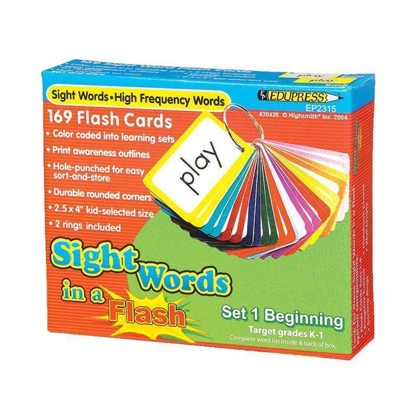 SIGHT WORDS IN A FLASH SET 1 GR K-1-Learning Materials-JadeMoghul Inc.