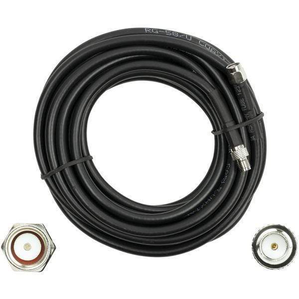 RG58U SMA-Male to SMA-Female Low-Loss Foam Coaxial Extension Cable (15ft)