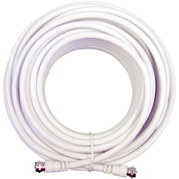 Signal Booster Accessories RG6 F-Male to F-Male Low-Loss Coaxial Cable (20ft) Petra Industries