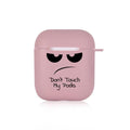 Silicone Case for Apple Airpods 1 2 Cases Cover Slogan Simple Text Dont touch airpods Earphone Cover for Airpods Pro capa Bags AExp
