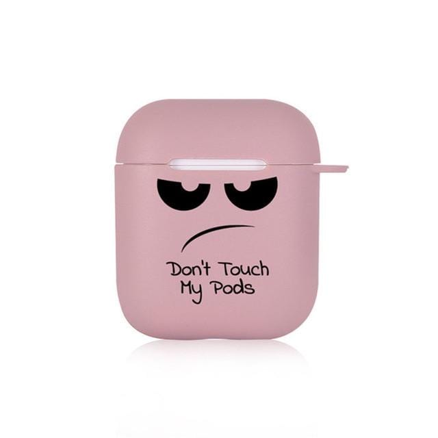 Silicone Case for Apple Airpods 1 2 Cases Cover Slogan Simple Text Dont touch airpods Earphone Cover for Airpods Pro capa Bags AExp