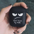Silicone Case for Apple Airpods 1 2 Cases Cover Slogan Simple Text Dont touch airpods Earphone Cover for Airpods Pro capa Bags AExp
