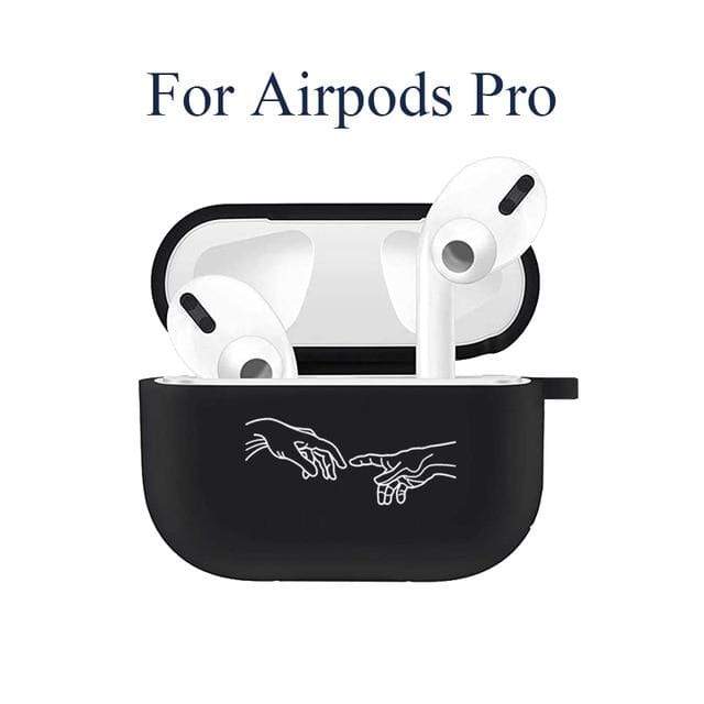 Silicone Case for Apple Airpods 1 2 Cases Cover Slogan Simple Text Dont touch airpods Earphone Cover for Airpods Pro capa Bags AExp