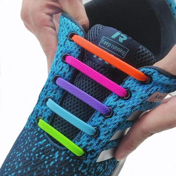 Silicone Elastic Shoelaces Fashion Unisex Athletic No Tie Shoe Lace All Sneakers Fit Quick Shoe Lace AExp