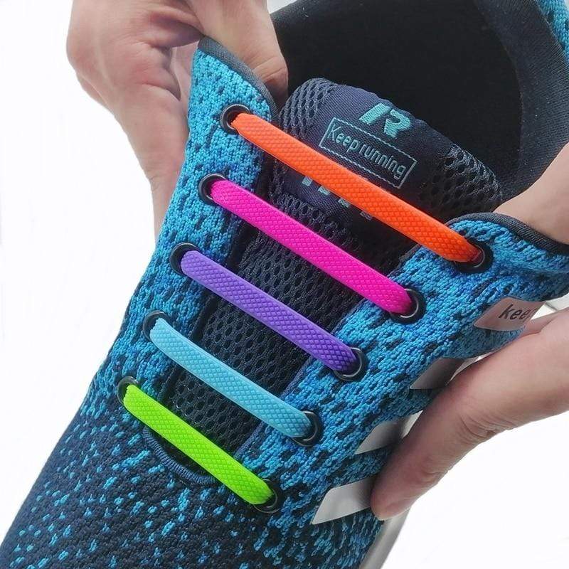 Silicone Elastic Shoelaces Fashion Unisex Athletic No Tie Shoe Lace All Sneakers Fit Quick Shoe Lace AExp