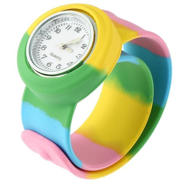 Silicone Slap On Watch boys Sport  KIDS Wristwatch girls Small Silicone Fashion woman's Children Gift AExp