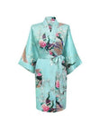 Silk Satin Wedding Bride Bridesmaid Robe Floral Bathrobe Short Kimono Robe Night Robe Bath Robe Fashion Dressing Gown For Women-As the photo show 10-S-JadeMoghul Inc.