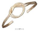 12 KARAT GOLD FILLED DOUBLE WIRE LOVE KNOT CUFF BRACELET-Silver Bracelets-JadeMoghul Inc.