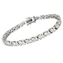 Bracelet For Girls 47302 Rhodium Brass Bracelet with AAA Grade CZ