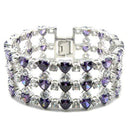 Bracelet For Girls 62204 Rhodium Brass Bracelet with AAA Grade CZ