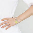 Bracelets For Women LO4638 - Brass Bracelet with Epoxy in Emerald