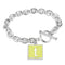 Bracelets For Women LO4647 - Brass Bracelet with Epoxy in Emerald