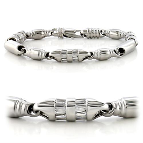 Bracelets For Women LO598 Rhodium Brass Bracelet with AAA Grade CZ