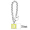 Charm Bracelets LO4637 - Brass Bracelet with Epoxy in Emerald