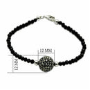 Silver Bracelets Crystal Bracelets LO2048 Rhodium + Ruthenium Brass Bracelet with Crystal Alamode Fashion Jewelry Outlet